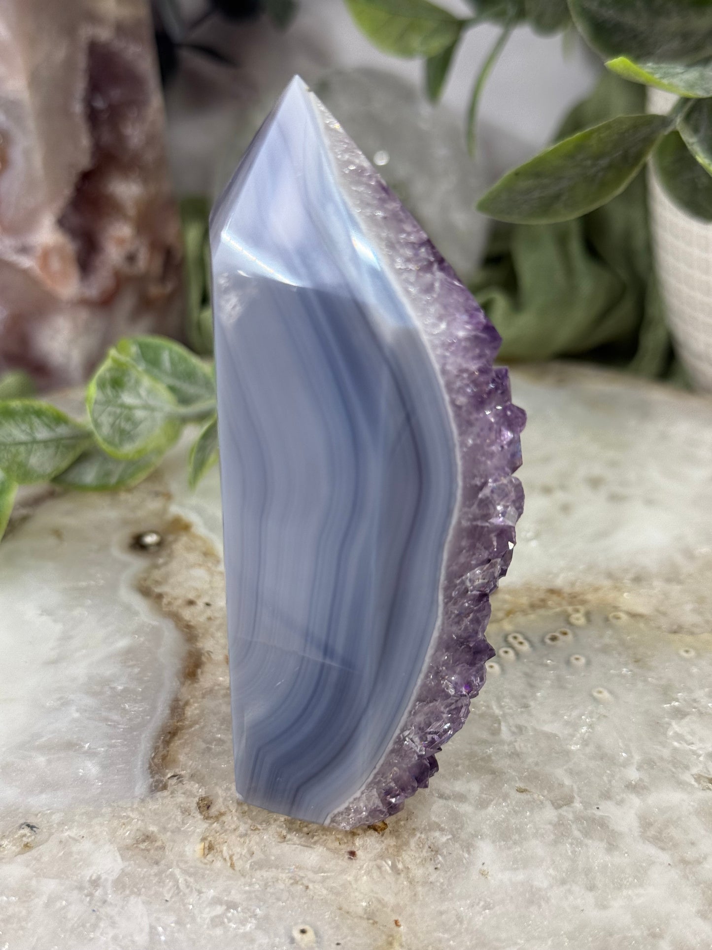 amethyst blue agate tower 20b