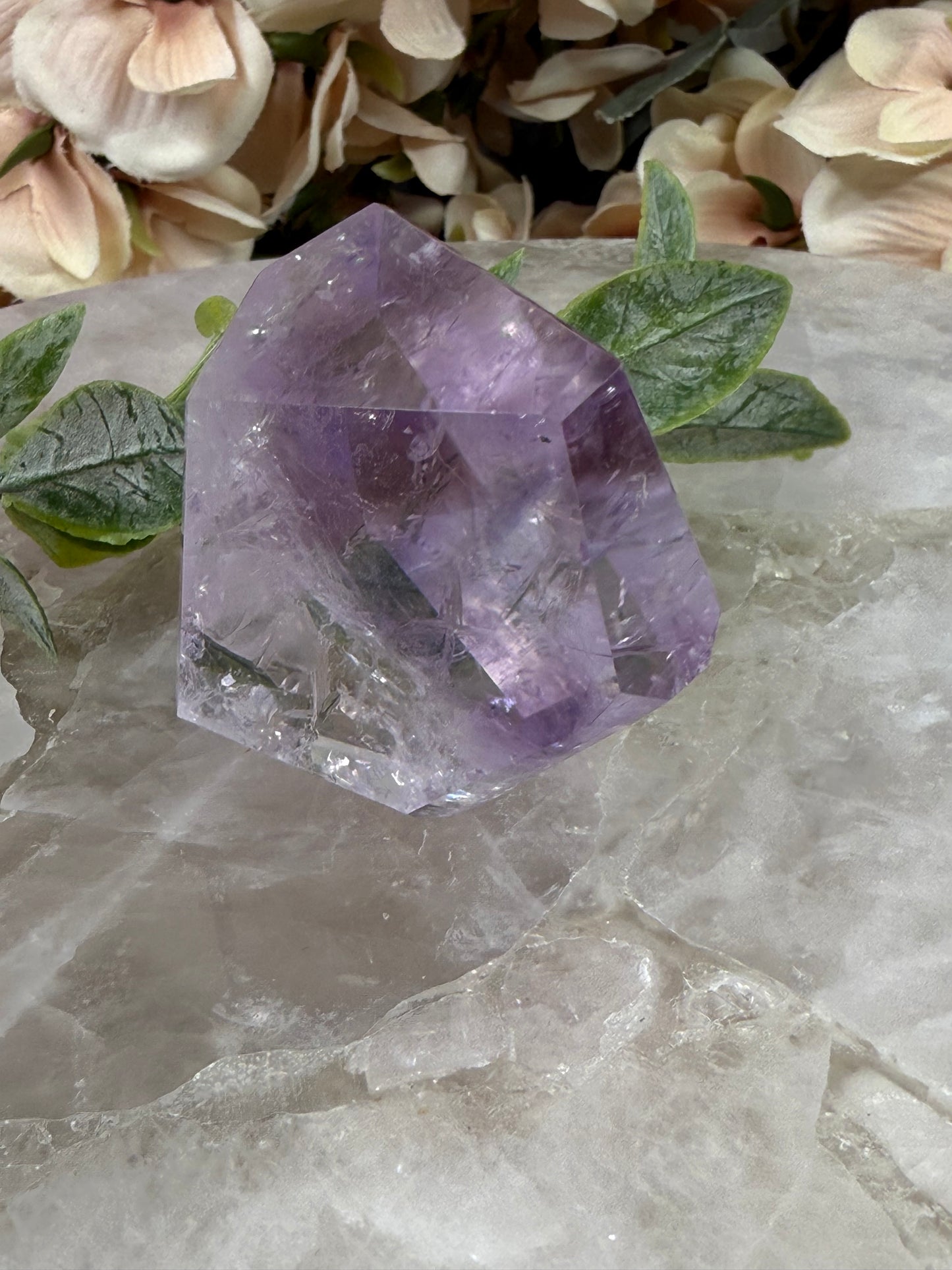 rose de France amethyst with phantoms and citrine 52
