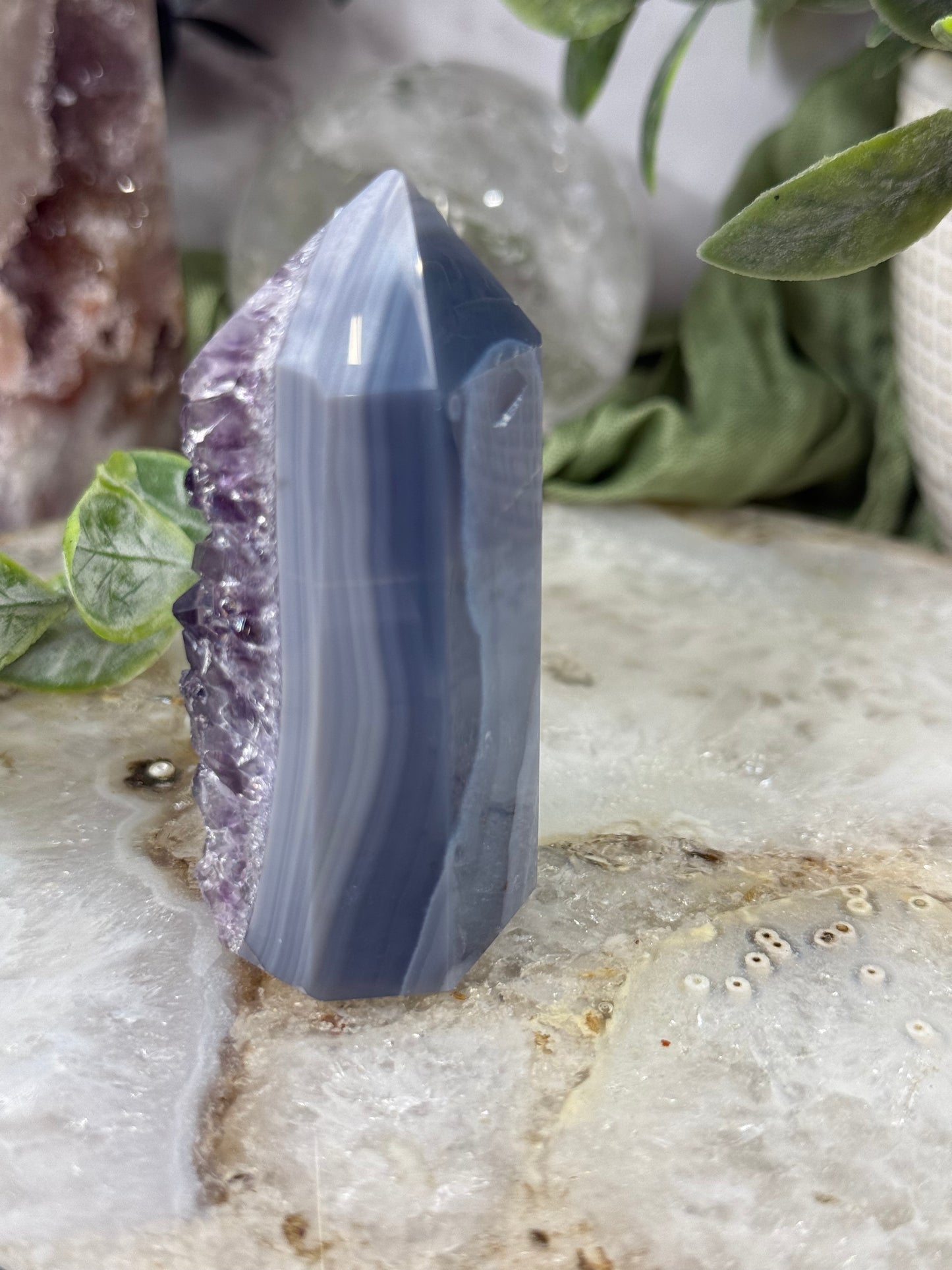 amethyst blue agate tower 11a