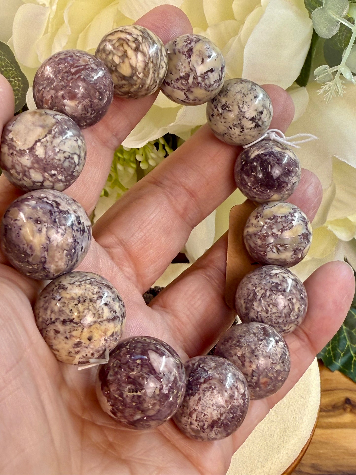 cracked alashan bead bracelet