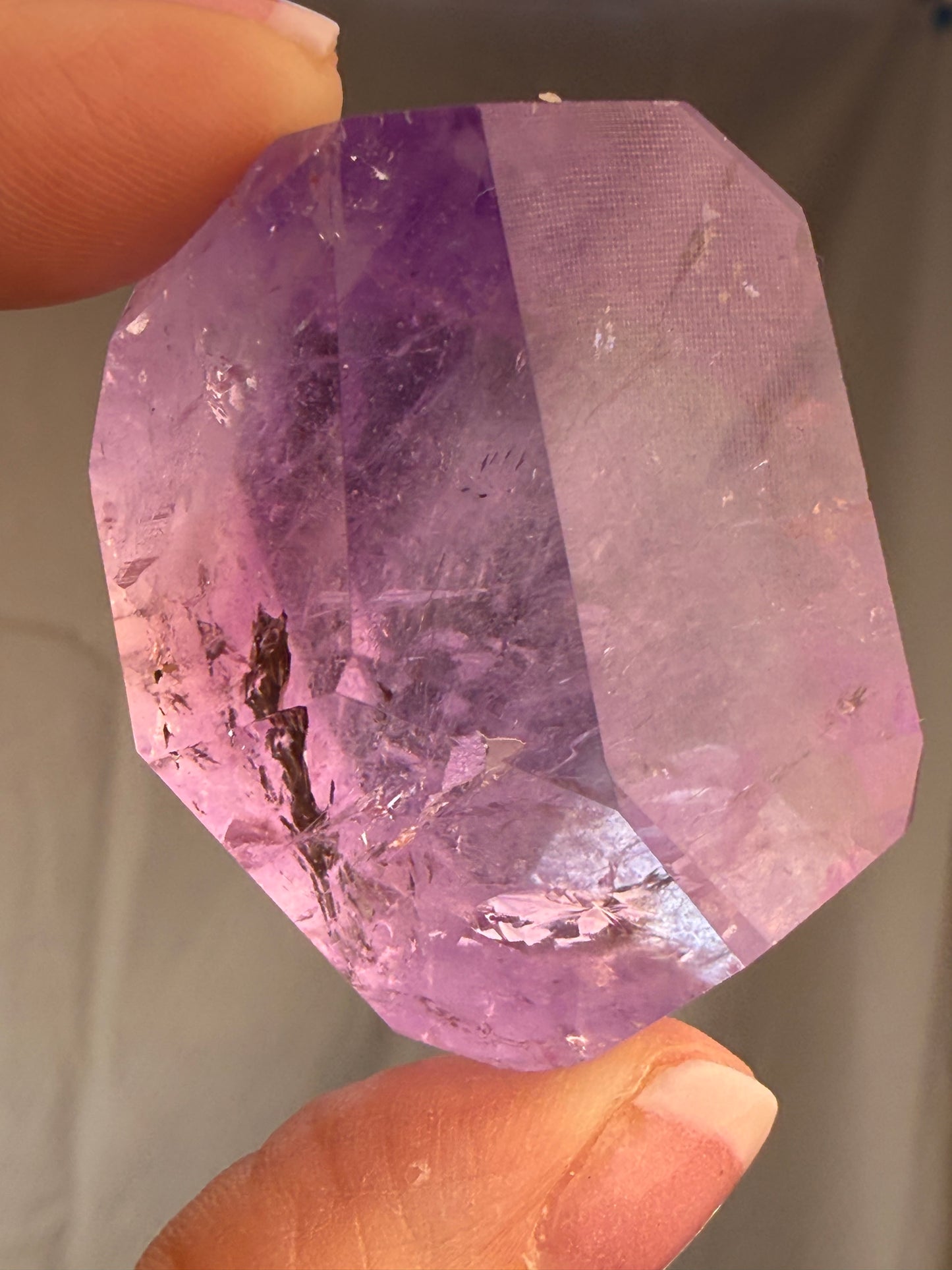 rose de France amethyst with citrine and phantom 37c