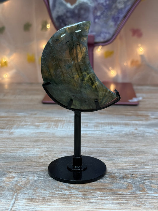 labradorite moon on stand 28p