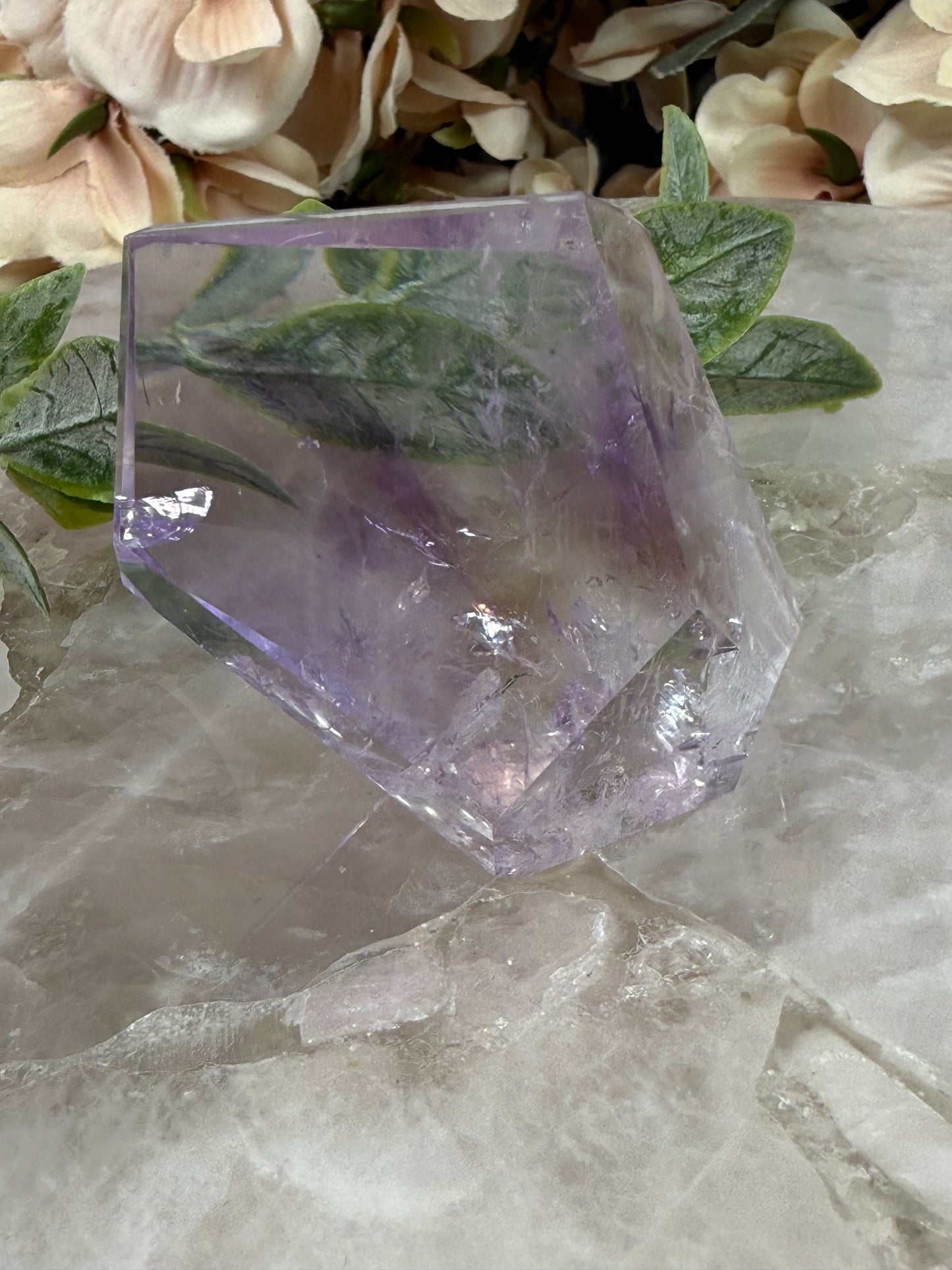 rose de France amethyst with phantoms and citrine 52