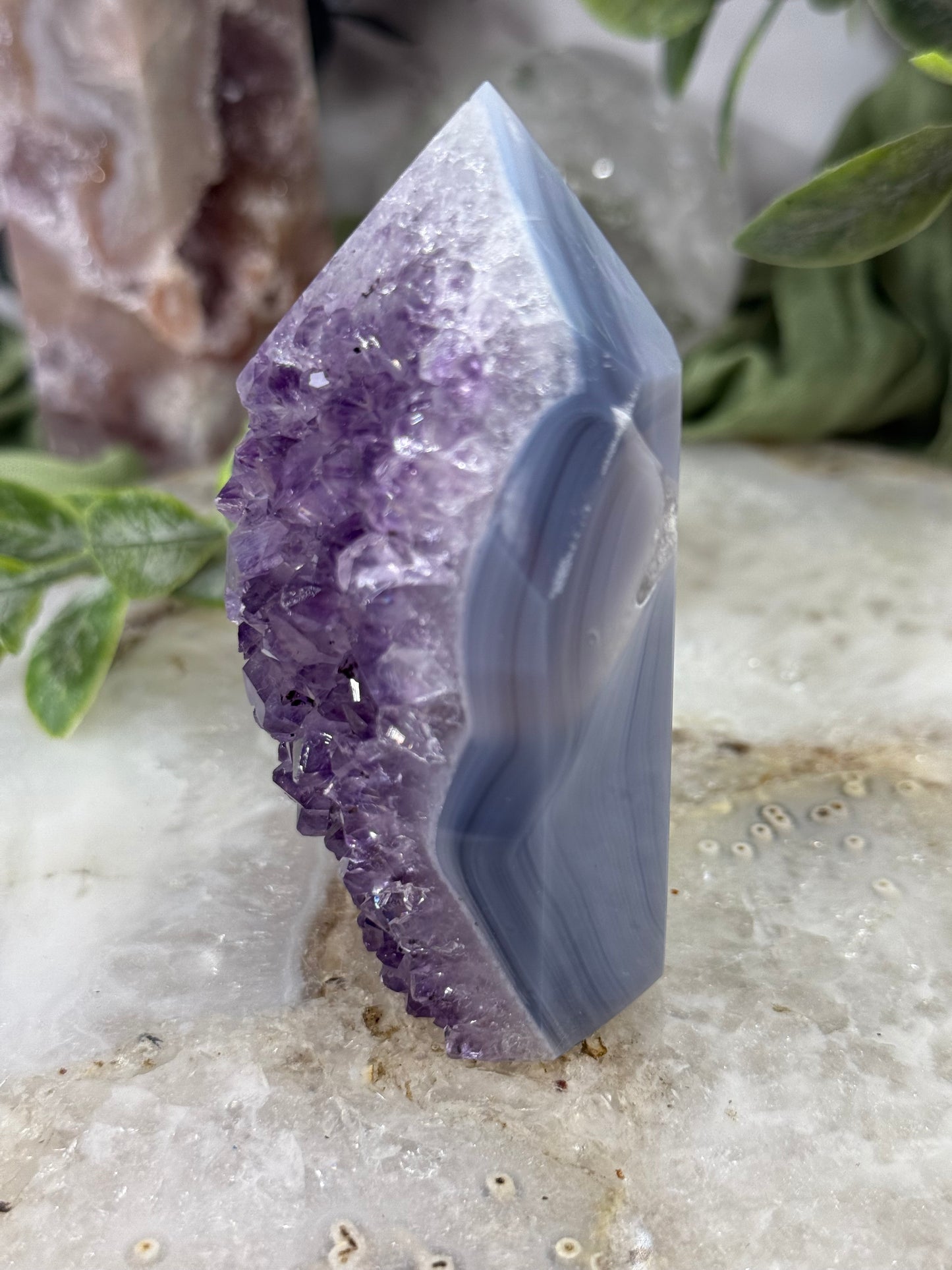 amethyst blue agate tower 20b