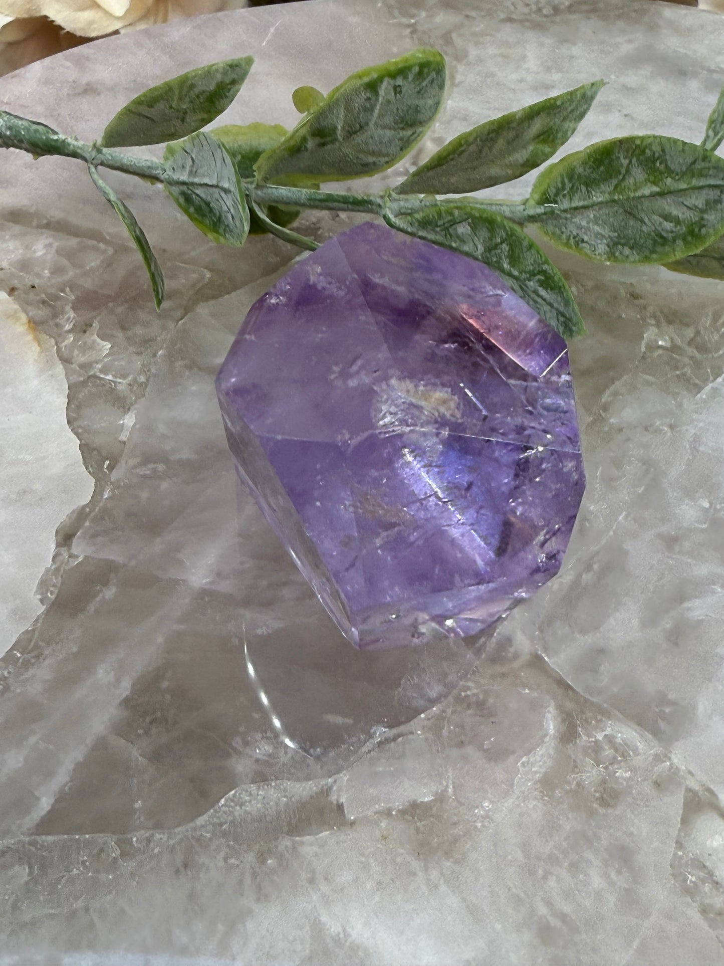 rose de France amethyst with citrine and phantom 37c