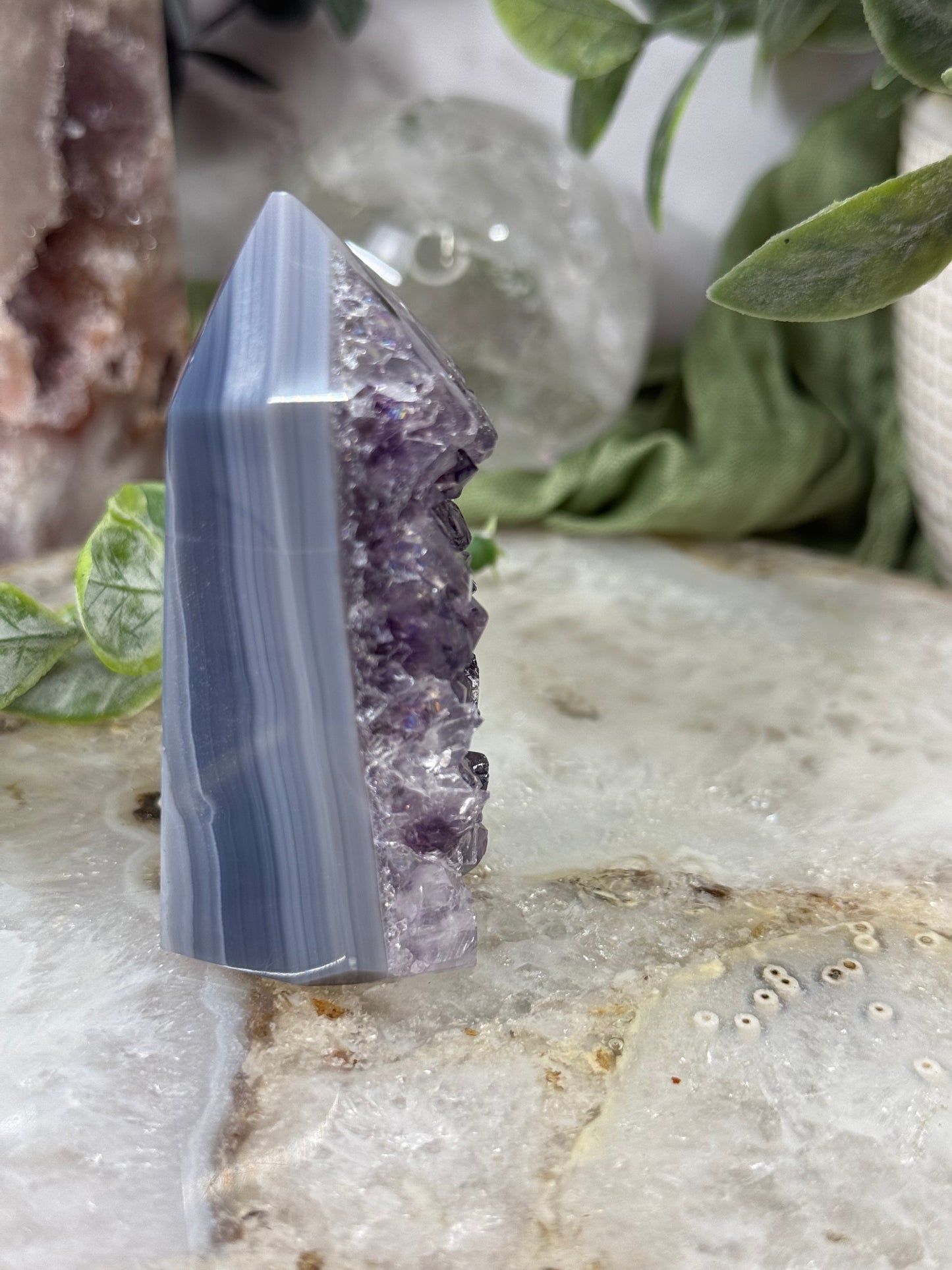 amethyst blue agate tower 11a