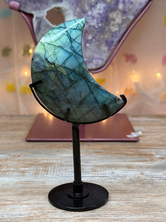 labradorite moon on stand 27a