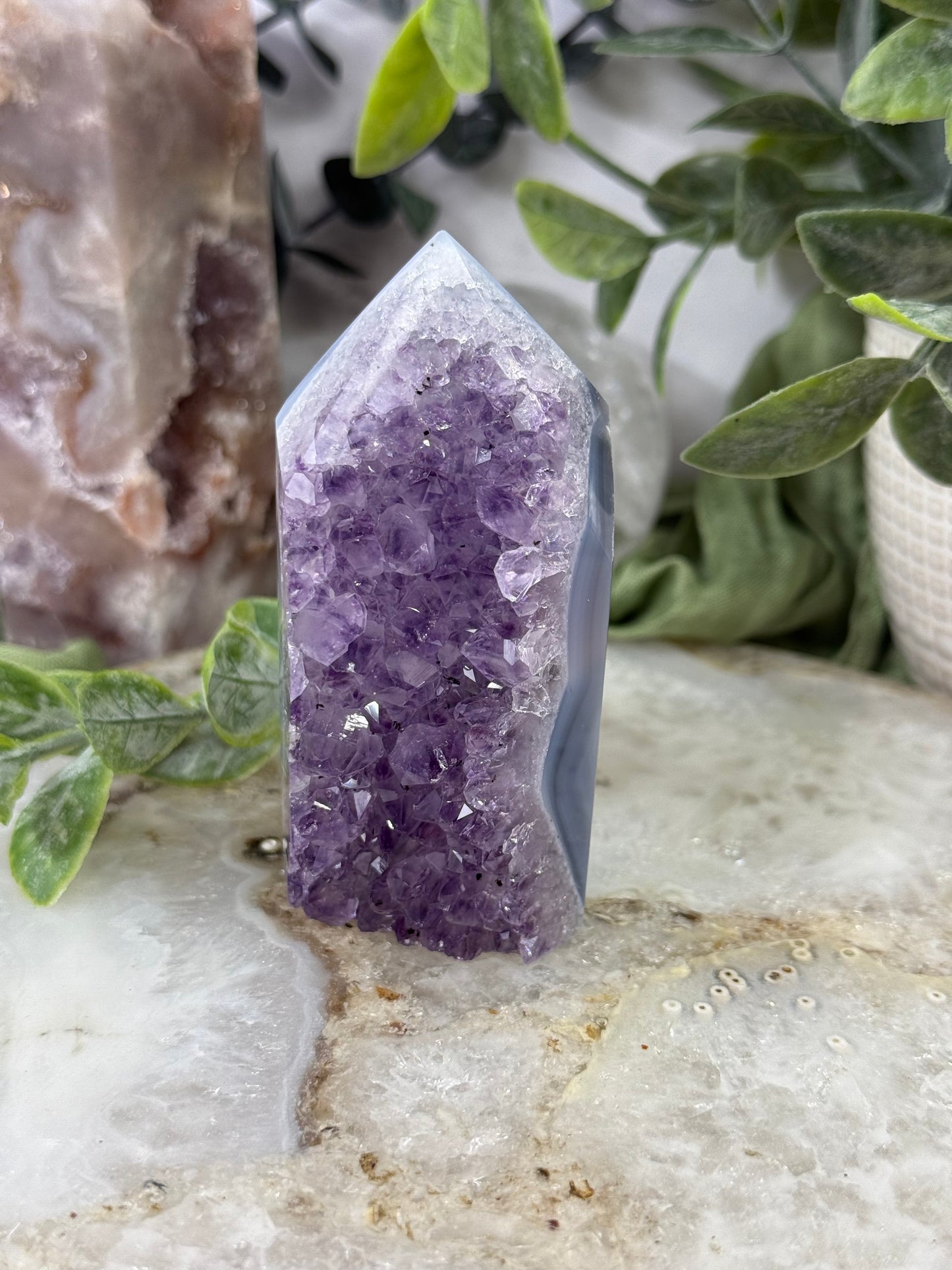 amethyst blue agate tower 20b