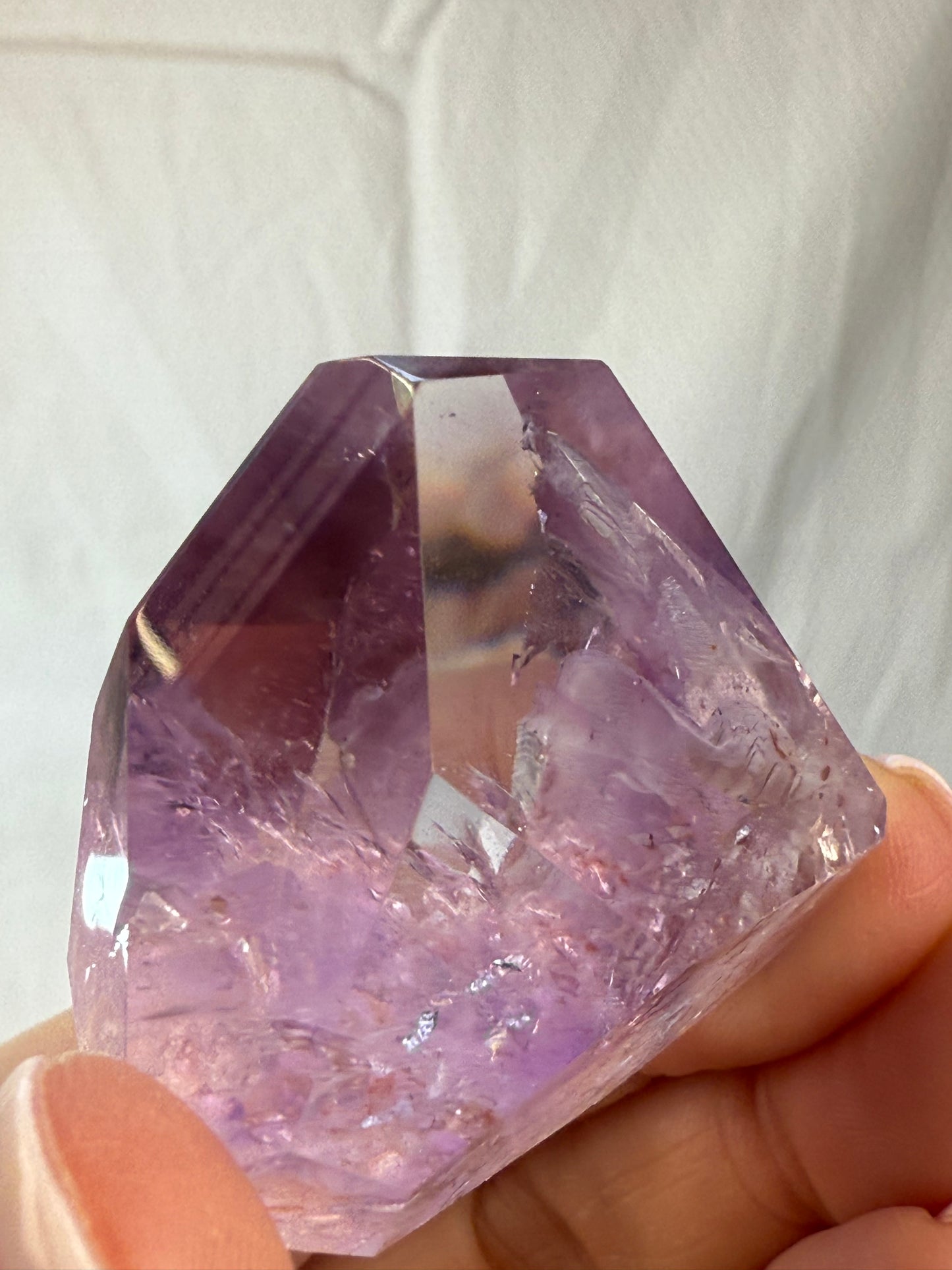 rose de France amethyst with citrine and phantoms 29r