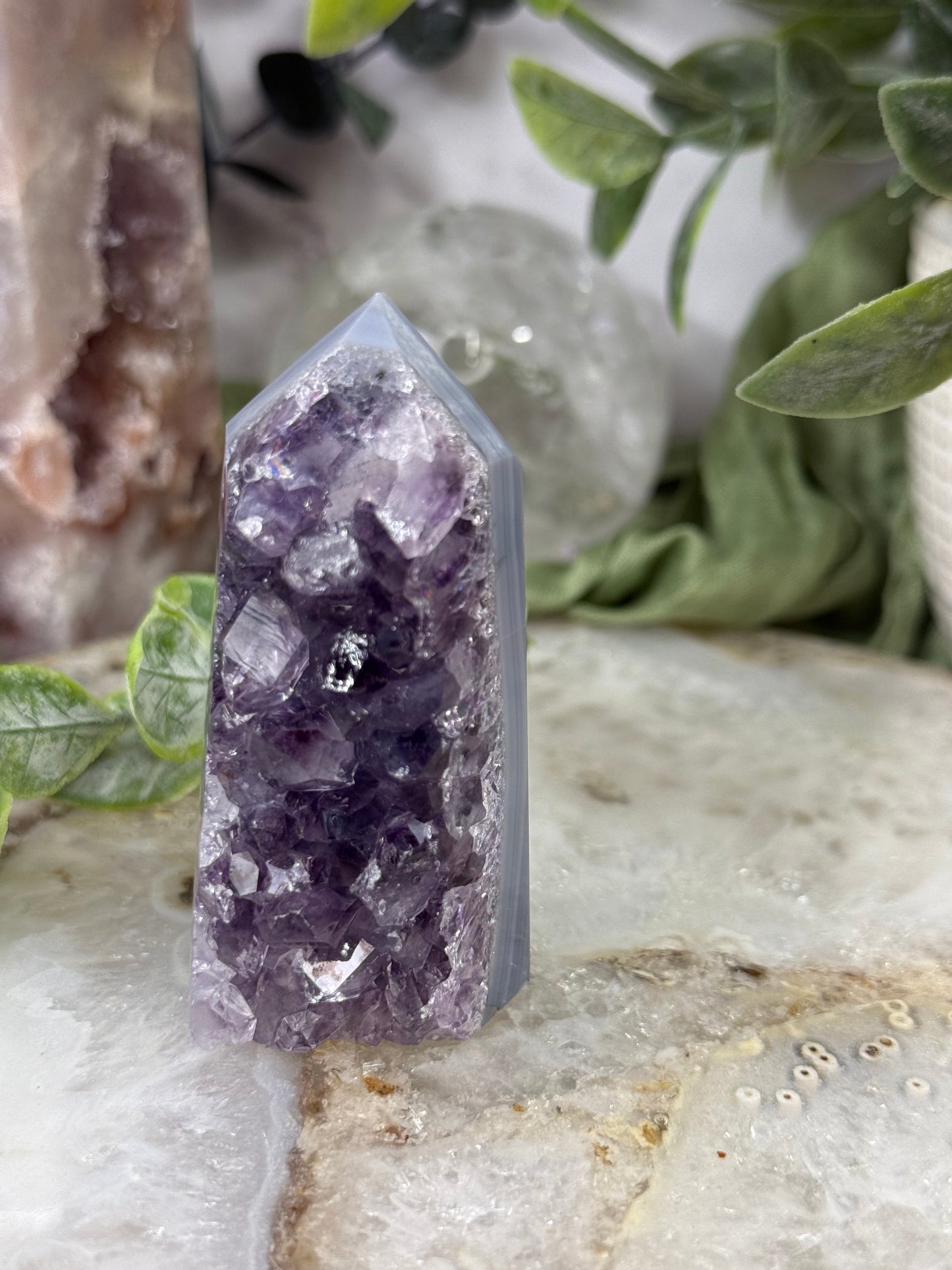 amethyst blue agate tower 11a