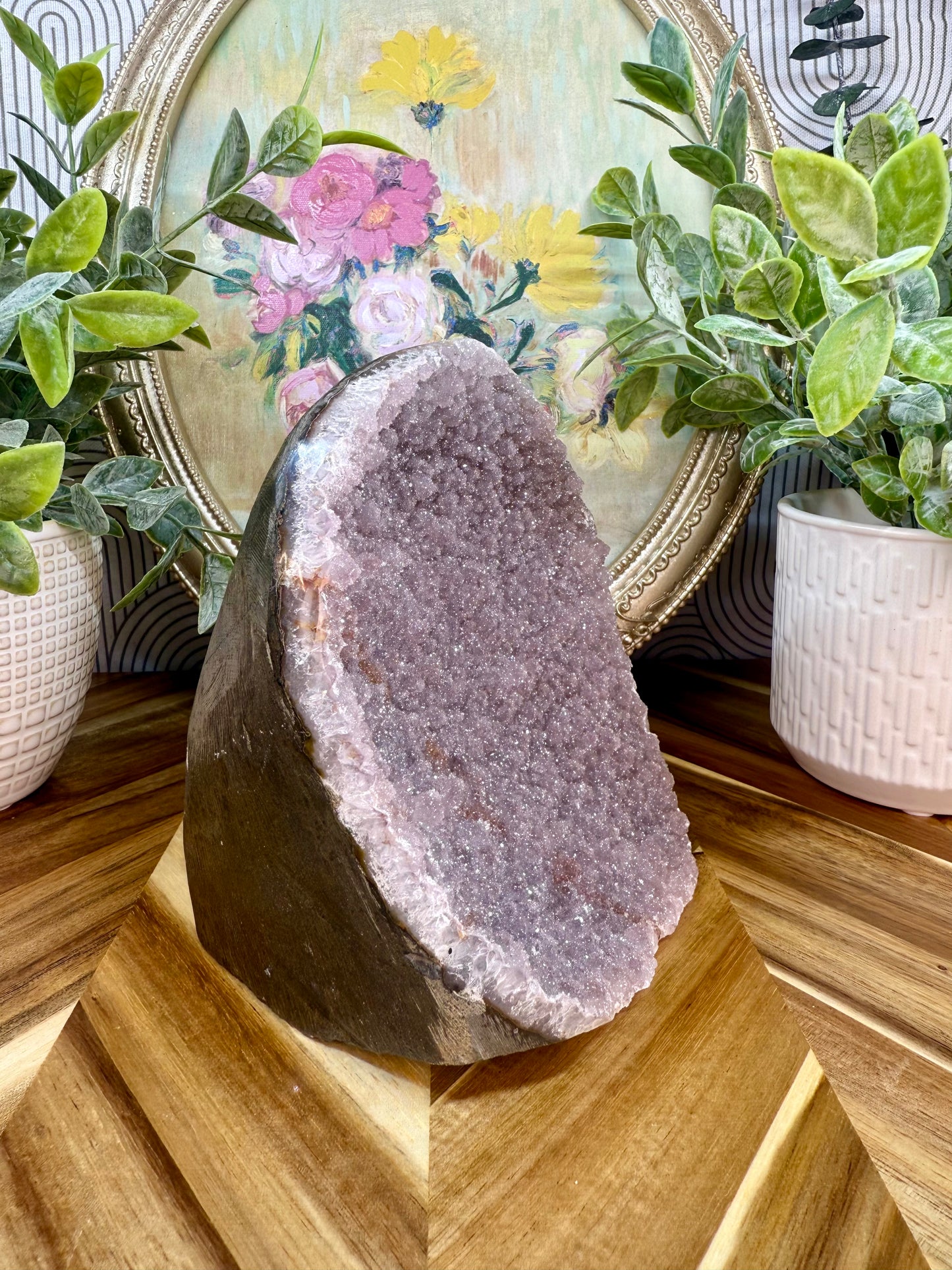 sugar druzy rainbow amethyst cutbase lavender 99