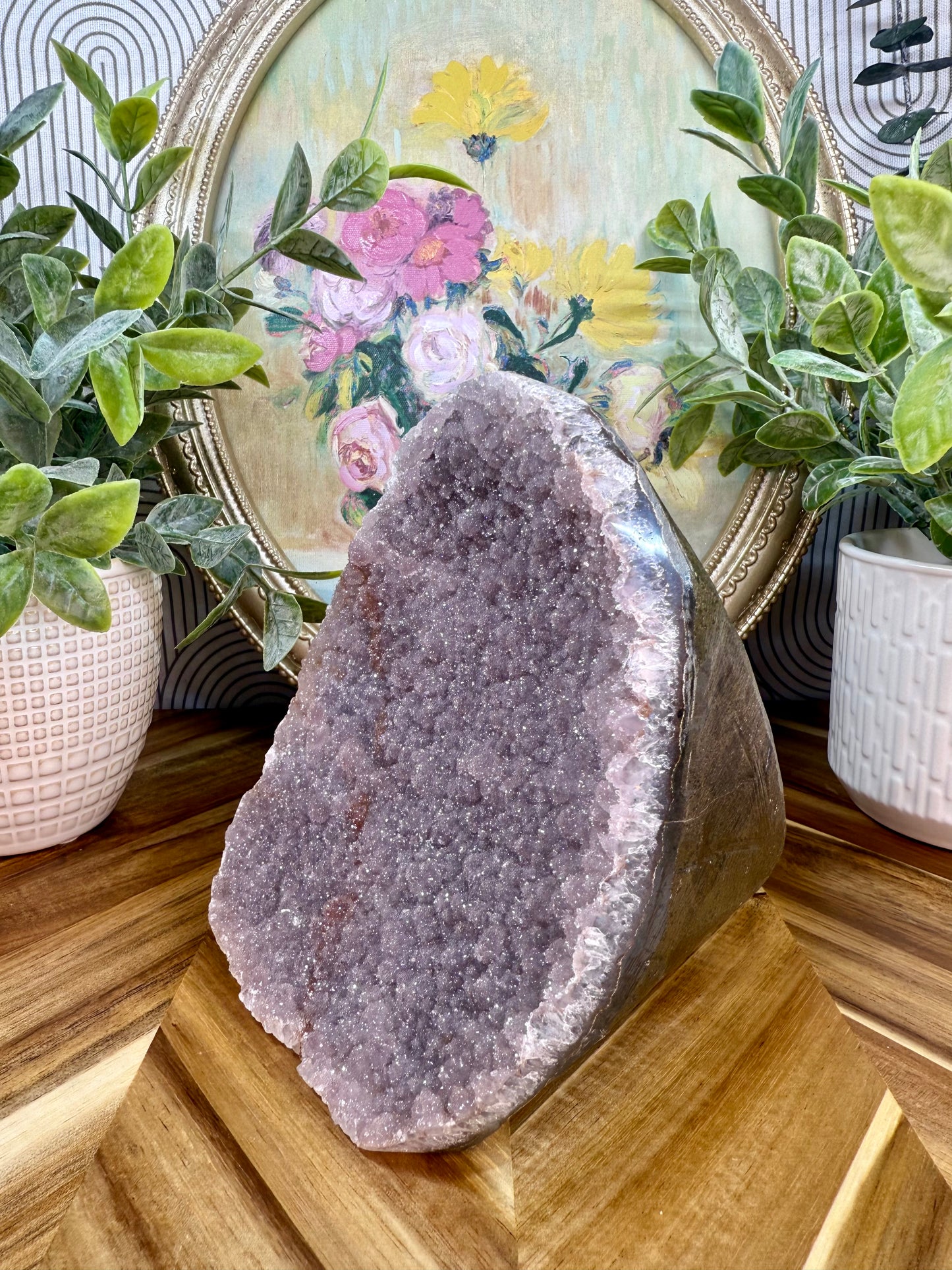 sugar druzy rainbow amethyst cutbase lavender 99