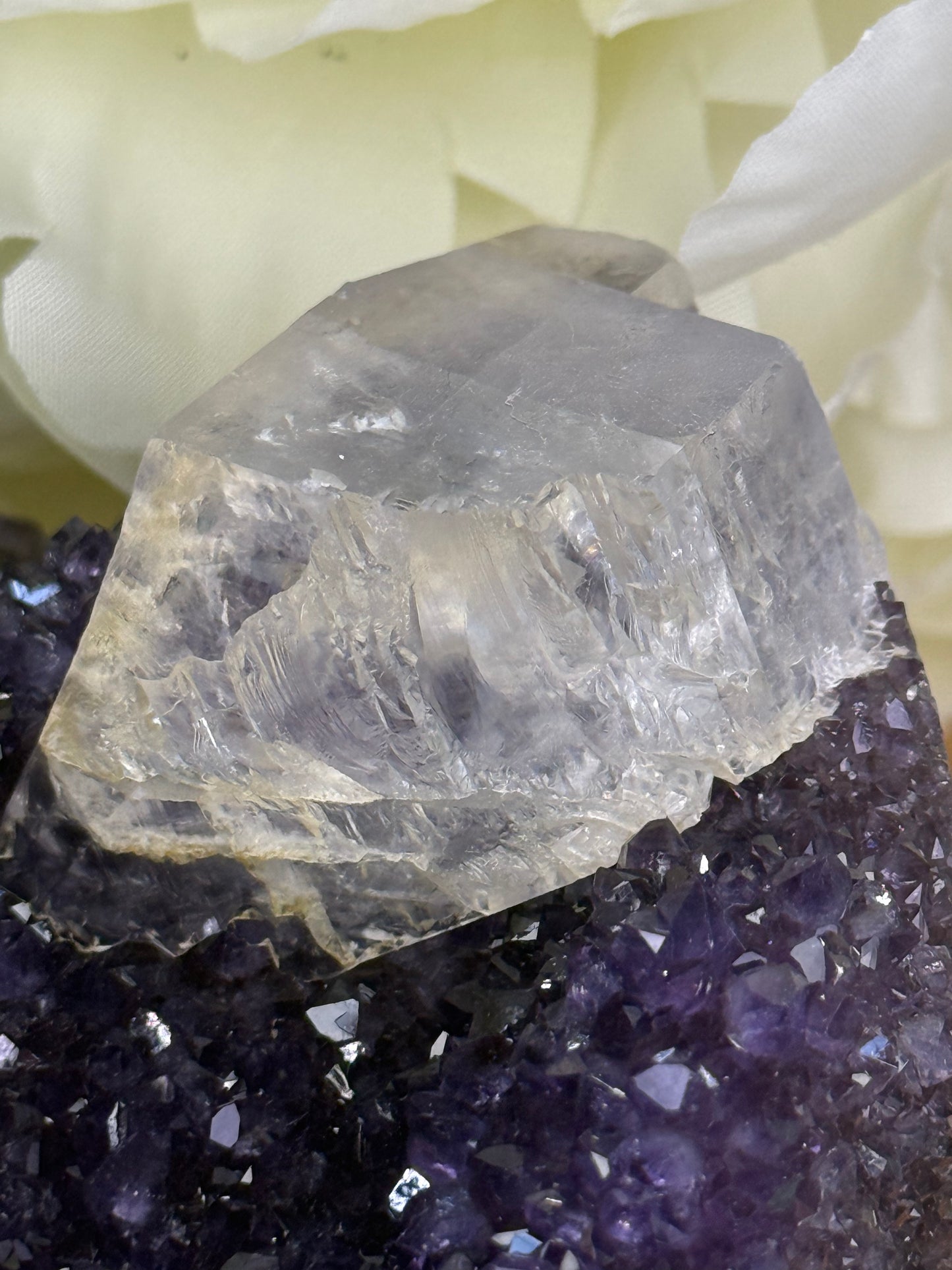 amethyst cupcake freeform with calcite