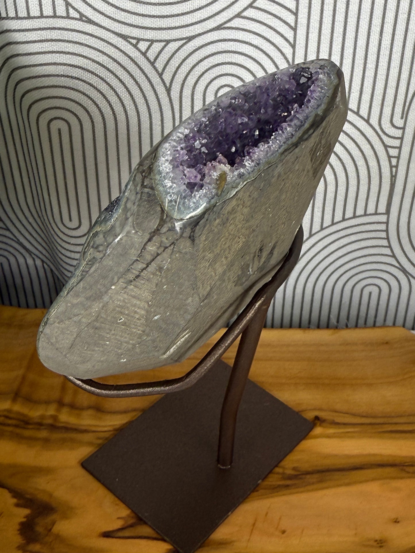 Green amethyst with stand 55a