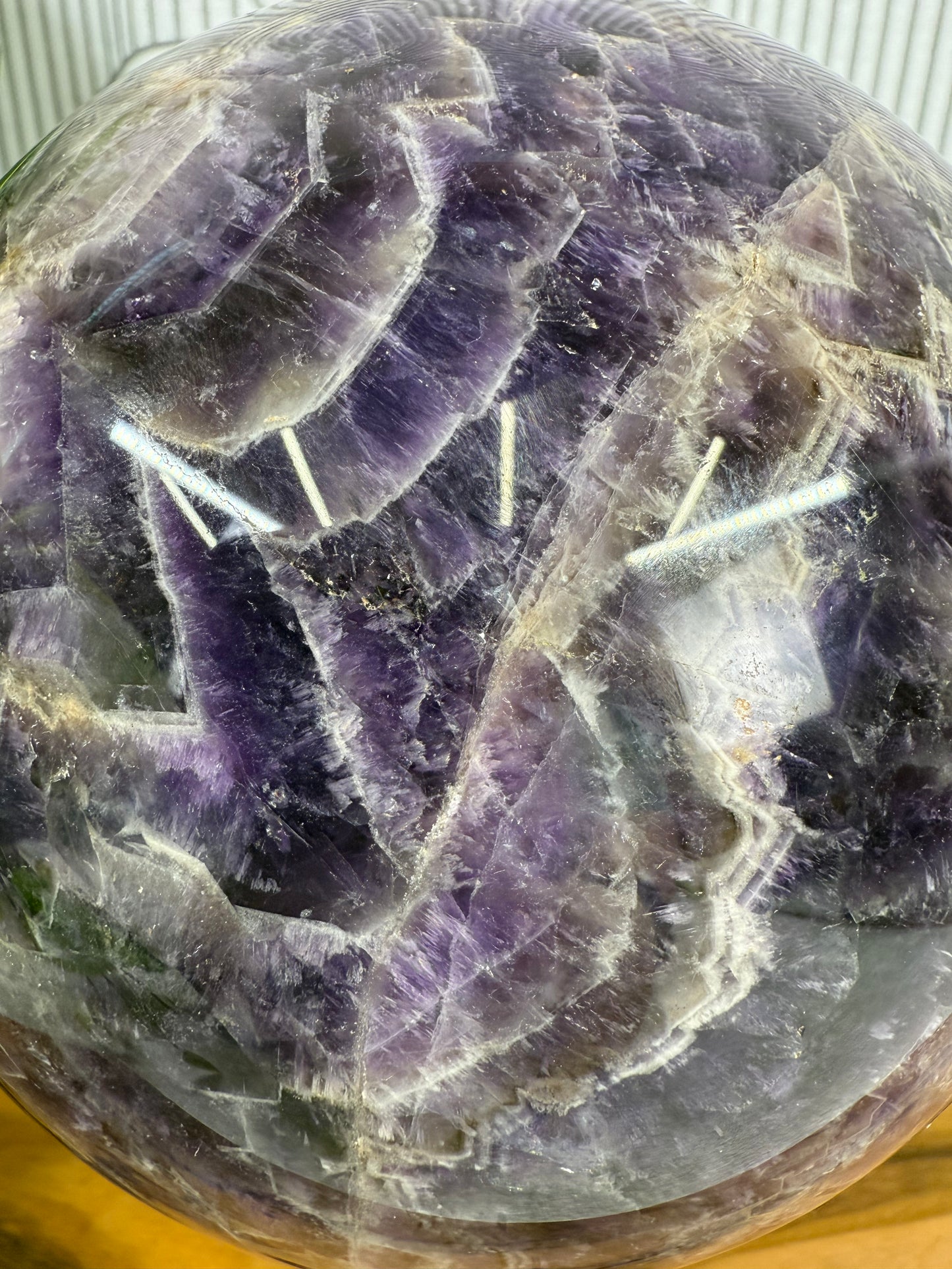 chevron dream amethyst large sphere