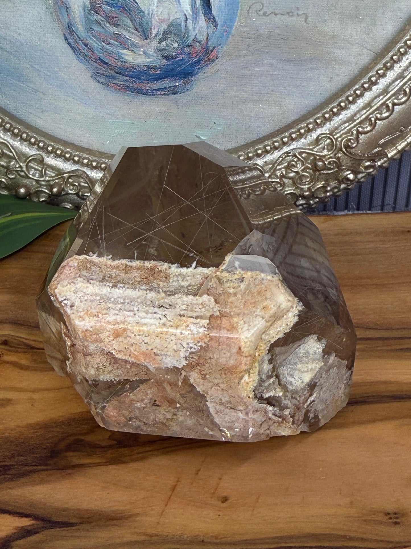 citrine freeform with rutile and lodalite inclusions