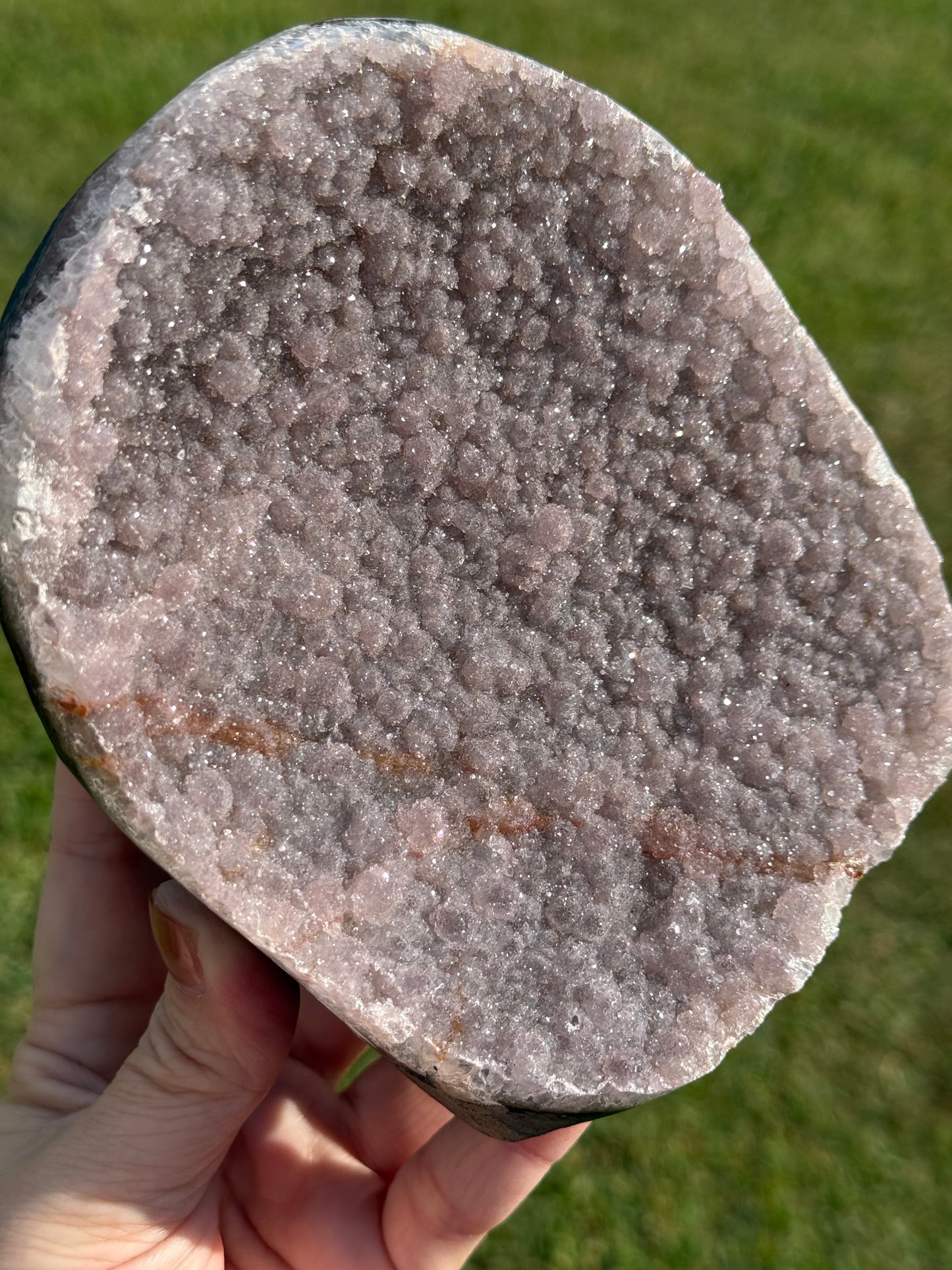 sugar druzy rainbow amethyst cutbase lavender 99