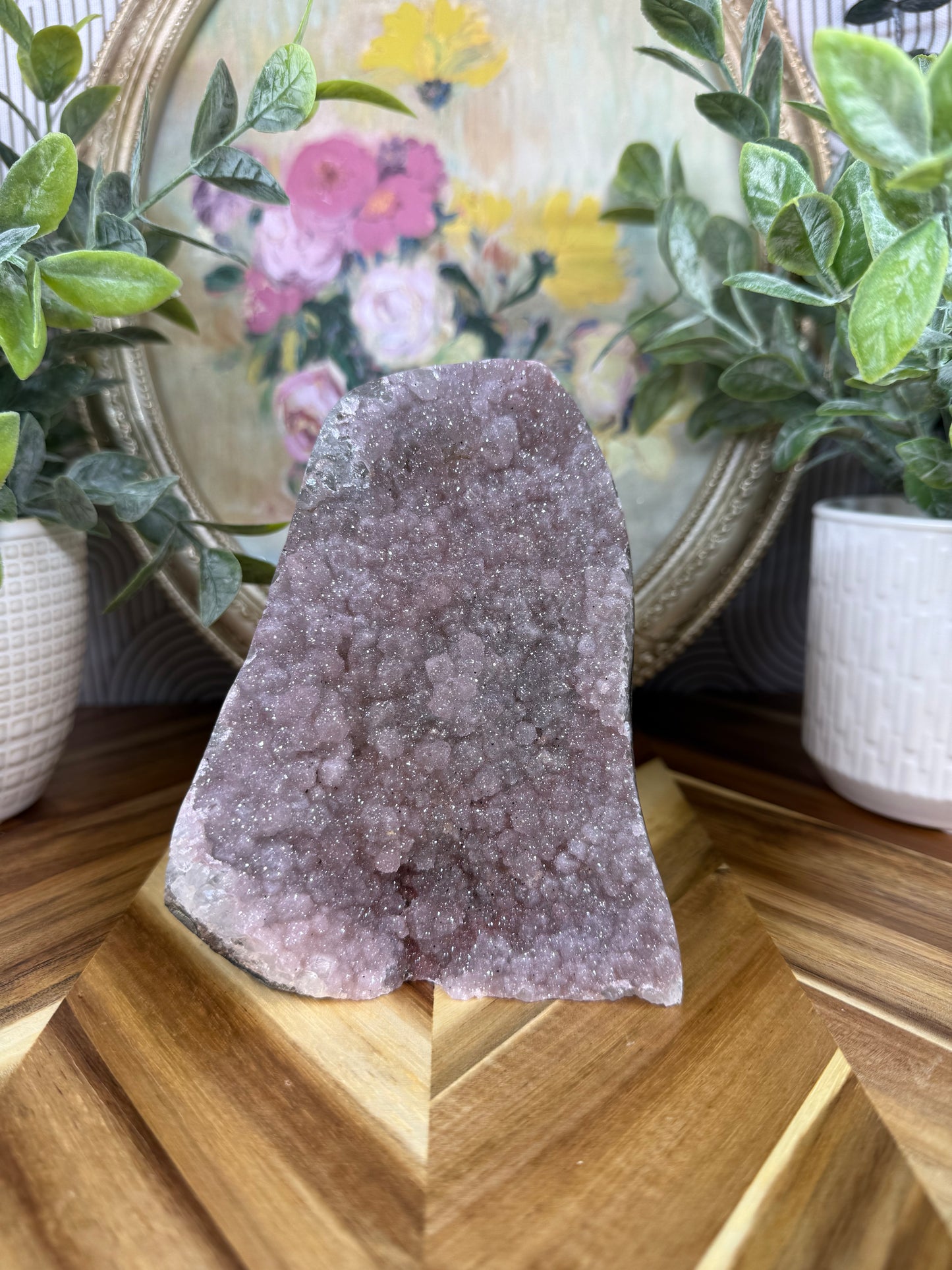 sugar druzy rainbow amethyst cutbase lavender 68