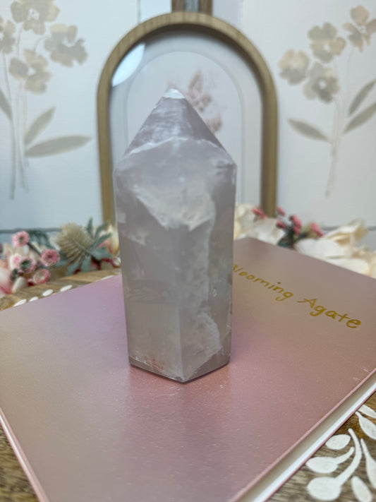 blue rose quartz tower