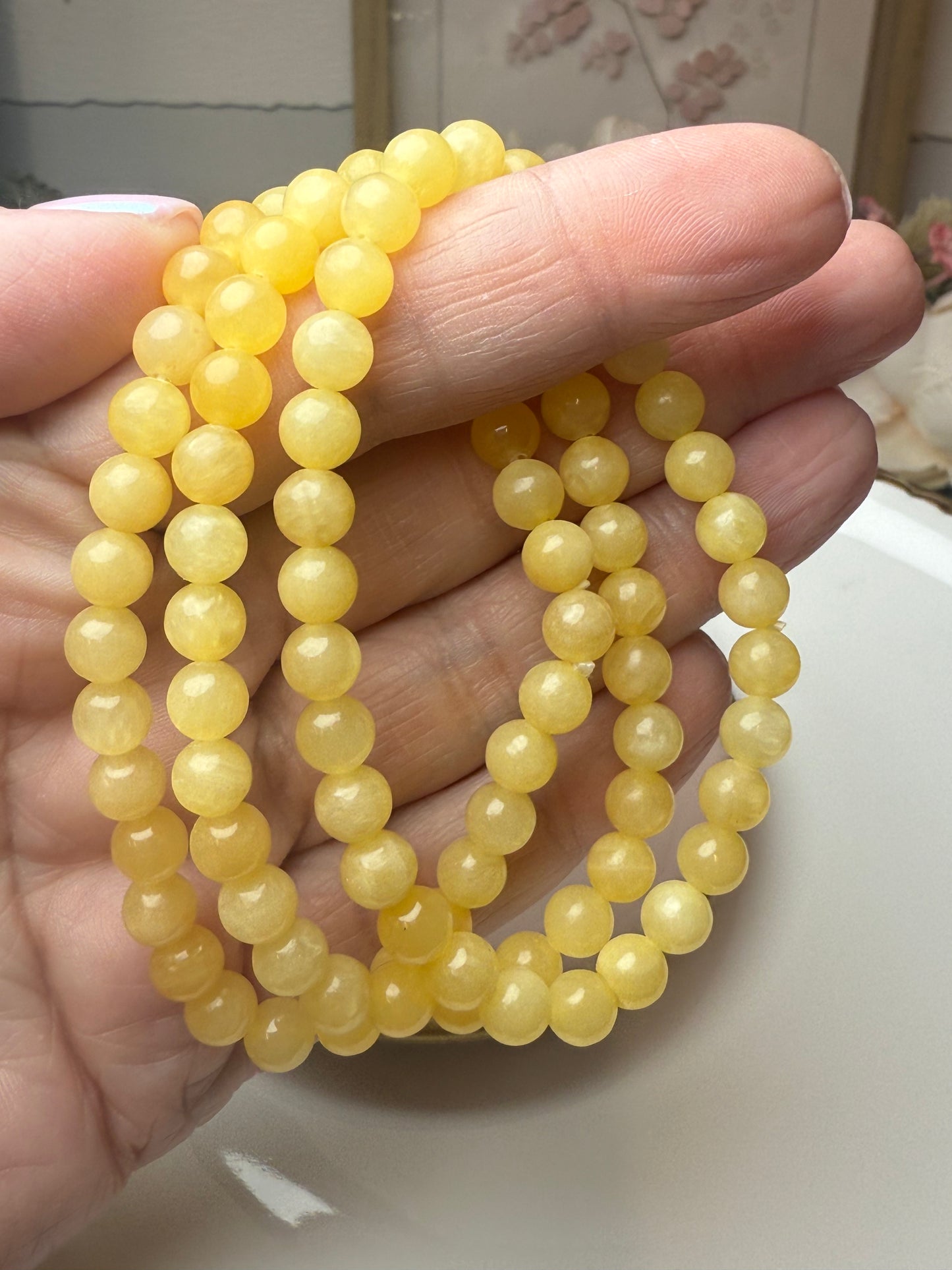 yellow calcite bracelet