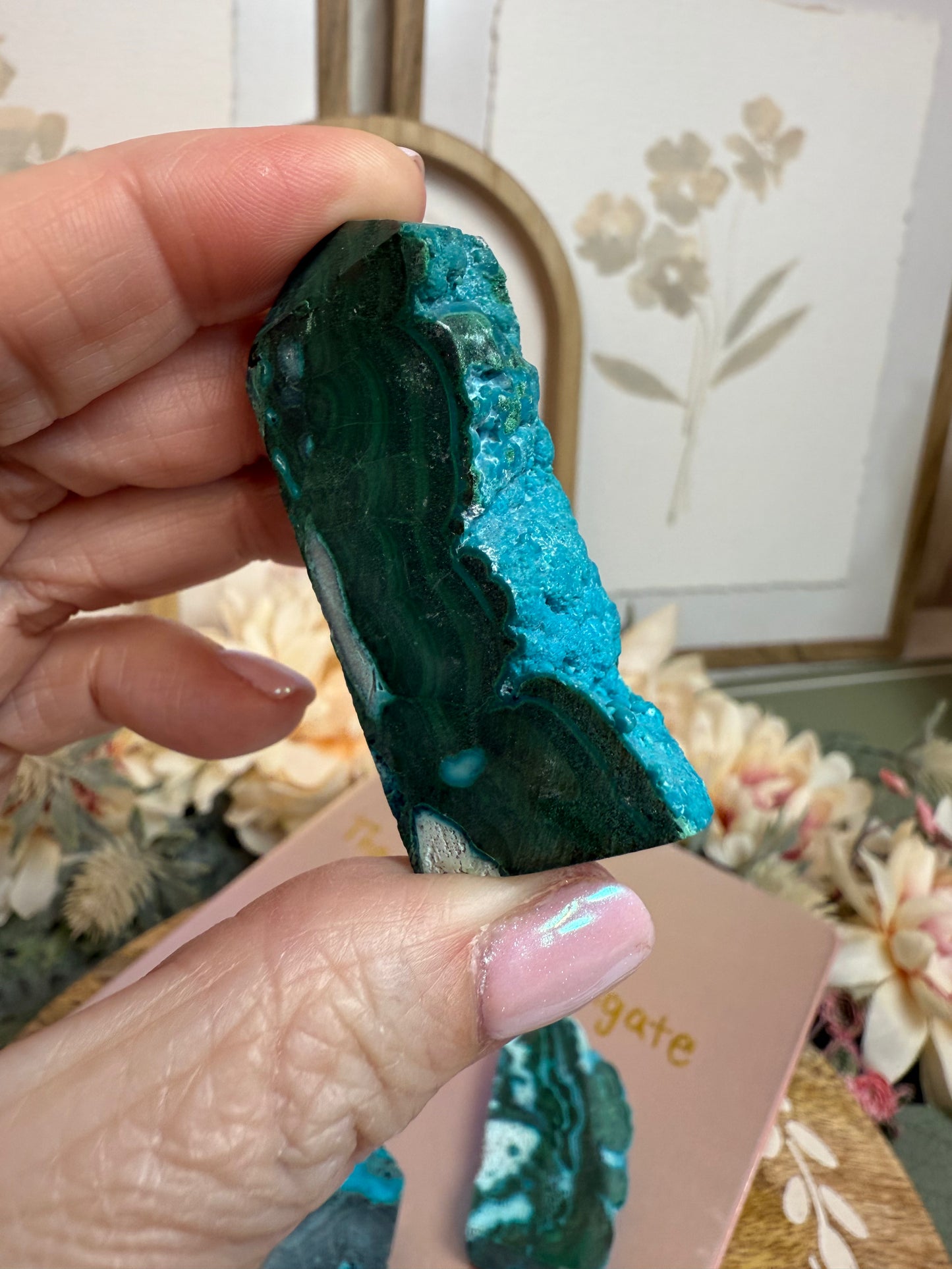 chrysocolla & malachite mini tower