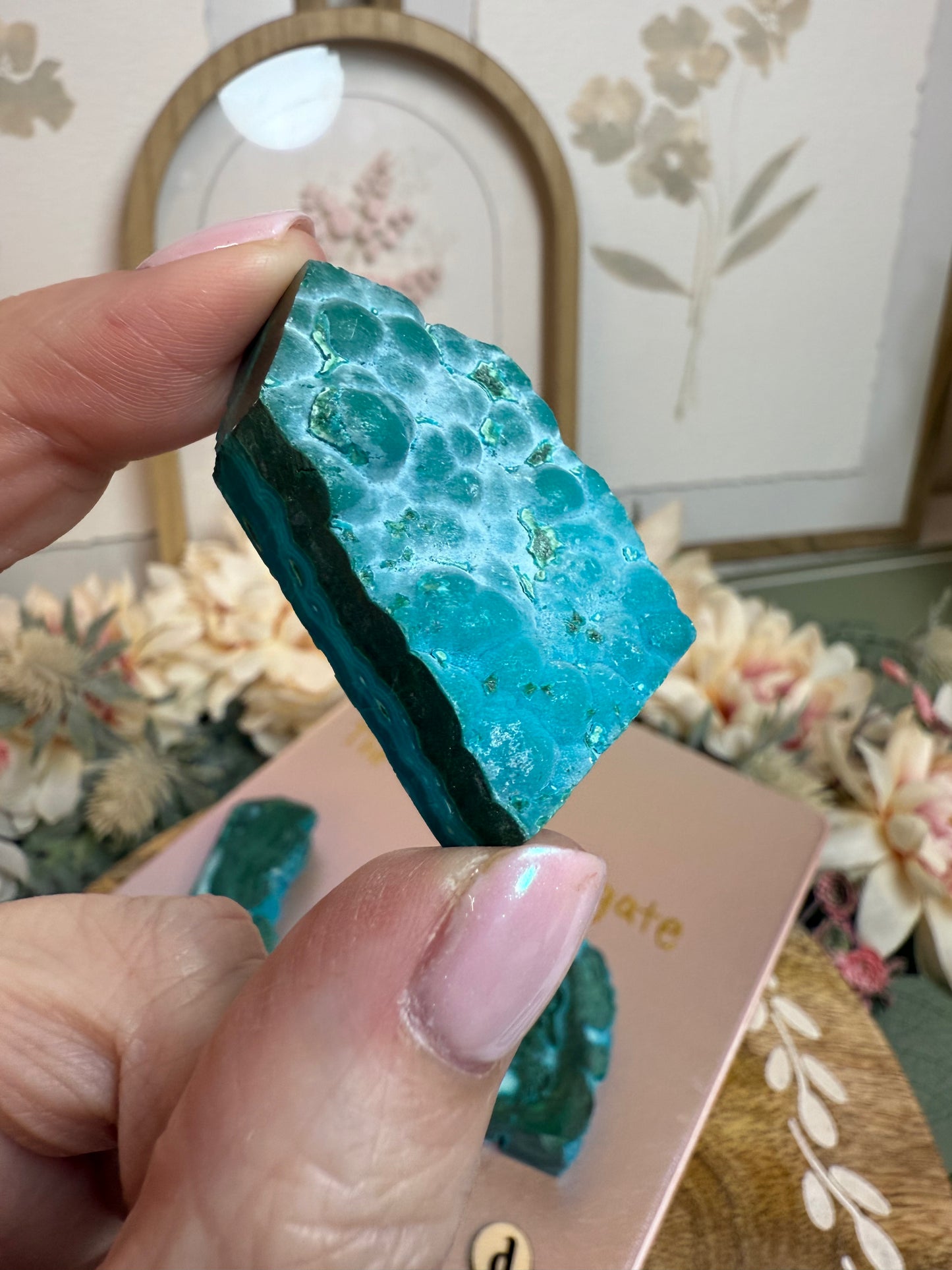 chrysocolla & malachite mini tower